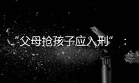 “父母抢孩子应入刑”：一份反家暴报告的呼吁