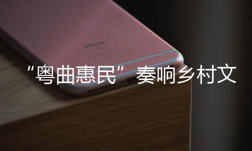 促进乡村的粤曲惠民文化繁荣