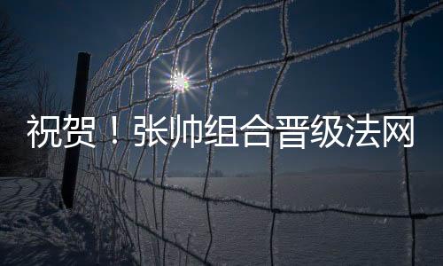 祝贺张帅组合接下来