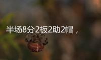 半场8分2板2助2帽
，杨瀚森表现堪称完美，开拓者捡到宝了