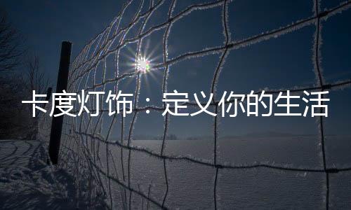 简洁大方的卡度视觉效果