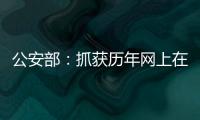 公安部	
：抓获历年网上在逃人员35.1万余名