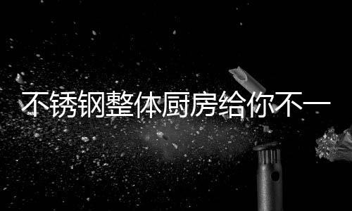 制作的不锈不样橱柜