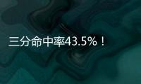 三分命中率43.5%	！Scotto：太阳和41号秀科比