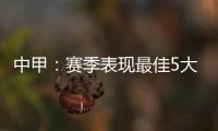 中甲	：赛季表现最佳5大外援 八载老臣二度圆梦