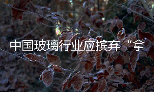 某玻璃企业负责人谈到