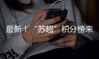 最新！“苏超”积分榜来了！