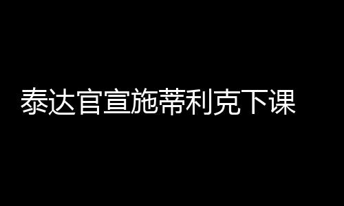 与德国主帅施蒂利克解约