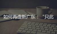 如何再造新广东
：“只此一路	，别无他途”