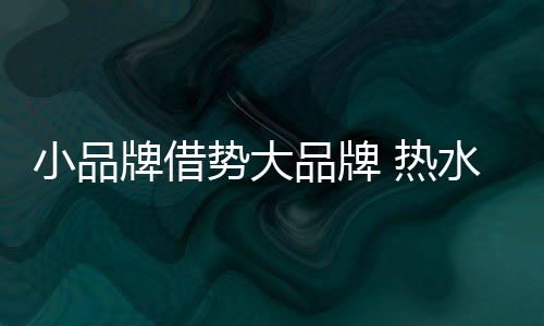 如果大企业的牌借品牌调整