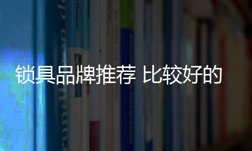 可以选择这种品牌的门锁