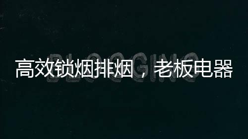 爱美可自动吸净余烟